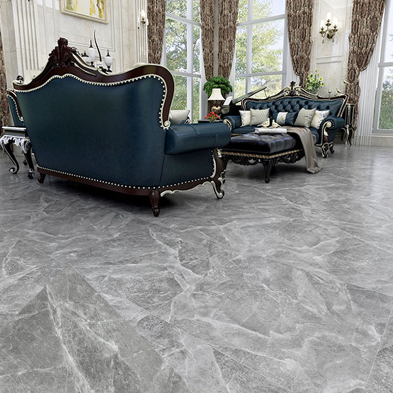 Peel and Stick PVC Flooring Low Gloss Imitation Marble Waterproof Square Vinyl Flooring Dark Heather Gray Clearhalo 'Flooring 'Home Improvement' 'home_improvement' 'home_improvement_vinyl_flooring' 'Vinyl Flooring' 'vinyl_flooring' Walls and Ceiling' 7098265