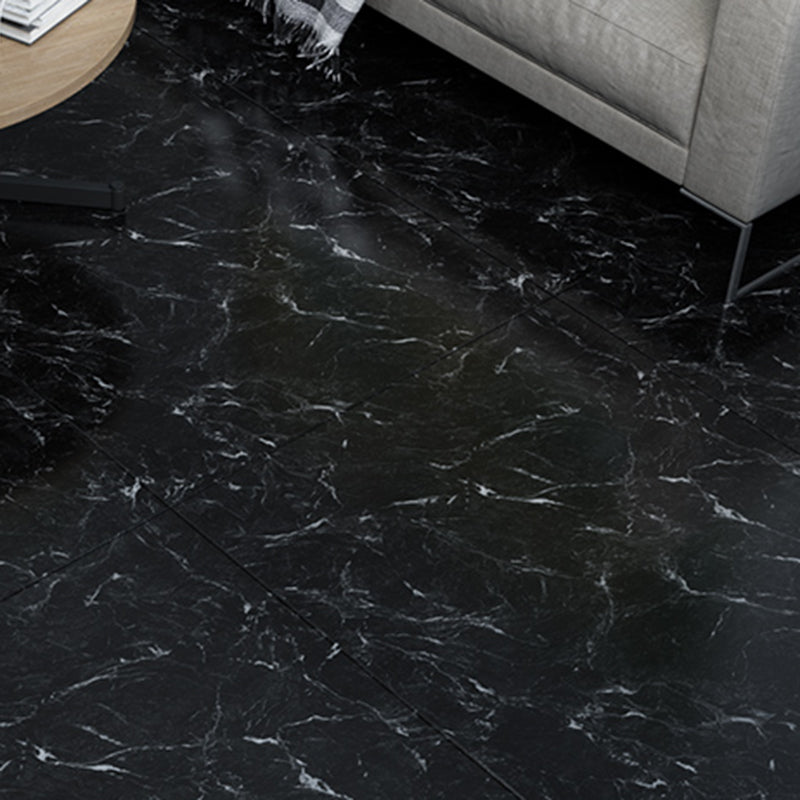 Peel and Stick PVC Flooring Low Gloss Imitation Marble Waterproof Vinyl Flooring Black Clearhalo 'Flooring 'Home Improvement' 'home_improvement' 'home_improvement_vinyl_flooring' 'Vinyl Flooring' 'vinyl_flooring' Walls and Ceiling' 7098308