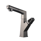 Bathroom Sink Faucet Lifting Lever Handle Pull-out Rotary Handle Faucet Clearhalo 'Bathroom Remodel & Bathroom Fixtures' 'Bathroom Sink Faucets' 'Bathroom Sinks & Faucet Components' 'bathroom_sink_faucets' 'Home Improvement' 'home_improvement' 'home_improvement_bathroom_sink_faucets' 7098697