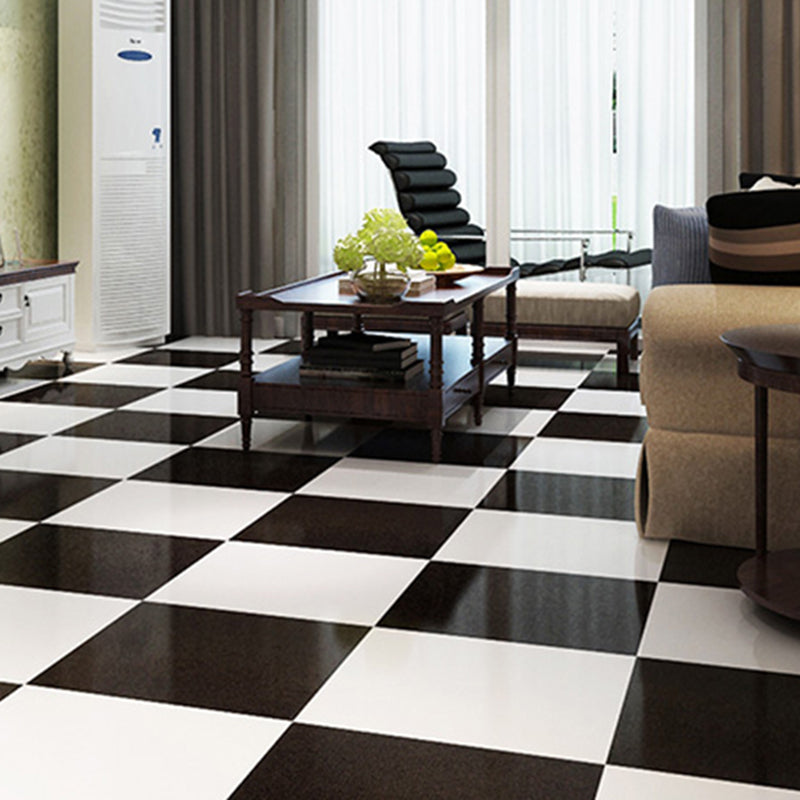 Peel and Stick PVC Flooring Smooth Waterproof Vinyl Flooring for Living Room Black White Clearhalo 'Flooring 'Home Improvement' 'home_improvement' 'home_improvement_vinyl_flooring' 'Vinyl Flooring' 'vinyl_flooring' Walls and Ceiling' 7099351