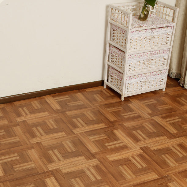 Smooth PVC Flooring Peel and Stick Waterproof Square Vinyl Flooring Brown Clearhalo 'Flooring 'Home Improvement' 'home_improvement' 'home_improvement_vinyl_flooring' 'Vinyl Flooring' 'vinyl_flooring' Walls and Ceiling' 7099474