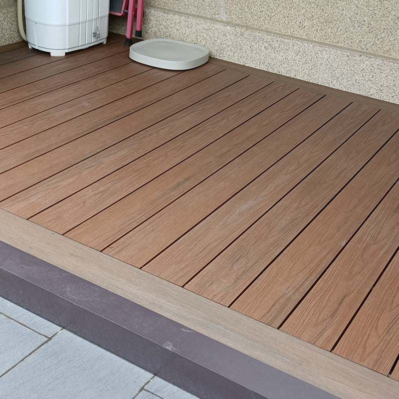 Outdoor Floor Tile Wooden Waterproof Stain Resistant Floor Tile Clearhalo 'Flooring 'Hardwood Flooring' 'hardwood_flooring' 'Home Improvement' 'home_improvement' 'home_improvement_hardwood_flooring' Walls and Ceiling' 7099501