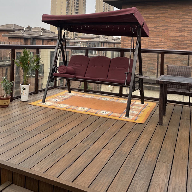 Outdoor Floor Tile Wooden Waterproof Stain Resistant Floor Tile Clearhalo 'Flooring 'Hardwood Flooring' 'hardwood_flooring' 'Home Improvement' 'home_improvement' 'home_improvement_hardwood_flooring' Walls and Ceiling' 7099513