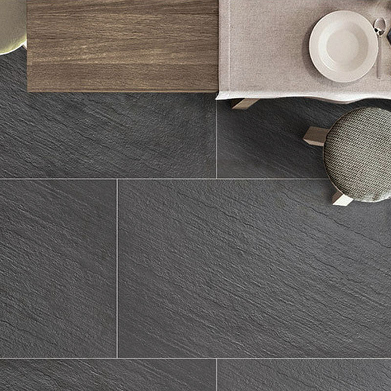 Black Rectangle Tile No Pattern Matte Cement Singular Tile for Bathroom floor Clearhalo 'Floor Tiles & Wall Tiles' 'floor_tiles_wall_tiles' 'Flooring 'Home Improvement' 'home_improvement' 'home_improvement_floor_tiles_wall_tiles' Walls and Ceiling' 7099706