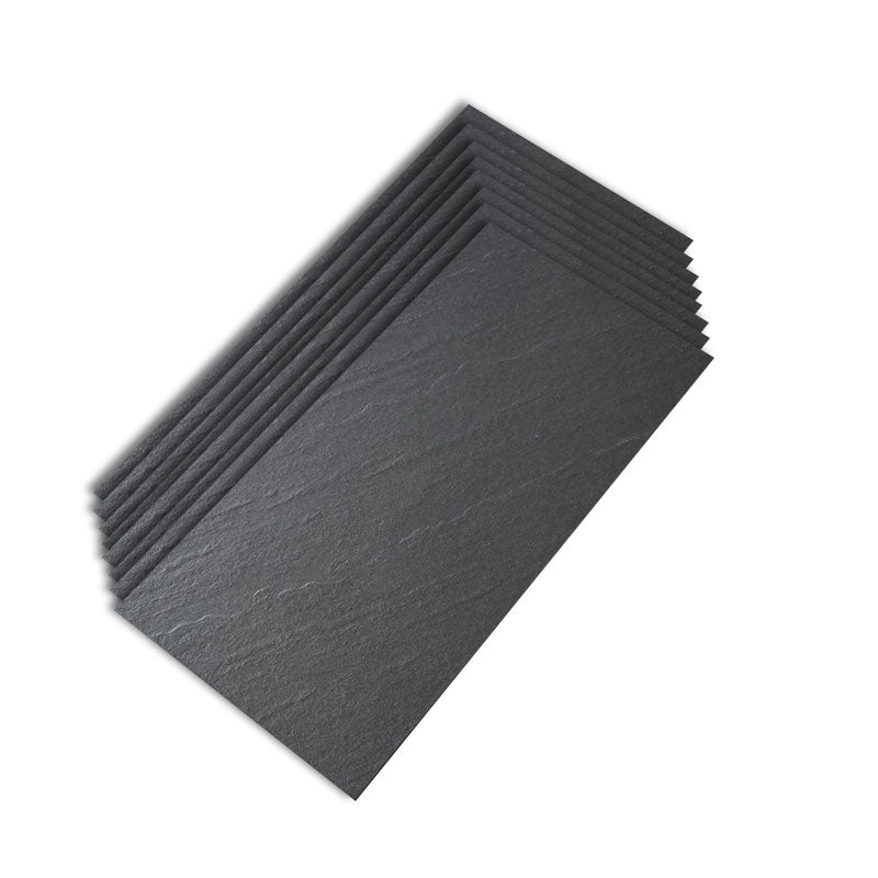 Black Rectangle Tile No Pattern Matte Cement Singular Tile for Bathroom floor Dark Heather Gray-Black Clearhalo 'Floor Tiles & Wall Tiles' 'floor_tiles_wall_tiles' 'Flooring 'Home Improvement' 'home_improvement' 'home_improvement_floor_tiles_wall_tiles' Walls and Ceiling' 7099727