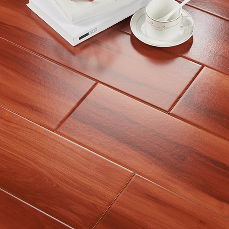 Dark Brown Wood Grain Pattern Tile Rectangular Singular for Drawing Room Red Brown Clearhalo 'Floor Tiles & Wall Tiles' 'floor_tiles_wall_tiles' 'Flooring 'Home Improvement' 'home_improvement' 'home_improvement_floor_tiles_wall_tiles' Walls and Ceiling' 7099807