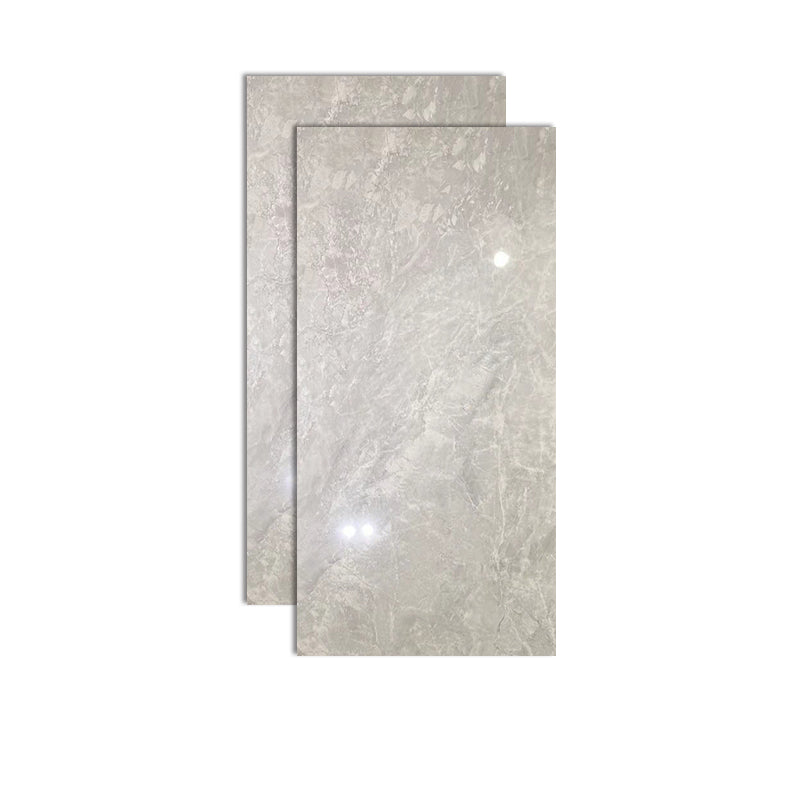 Home Indoor Floor Wall Tile Polished Marble Print Rectangle Ceramic Floor Tile Light Gray Clearhalo 'Floor Tiles & Wall Tiles' 'floor_tiles_wall_tiles' 'Flooring 'Home Improvement' 'home_improvement' 'home_improvement_floor_tiles_wall_tiles' Walls and Ceiling' 7099818