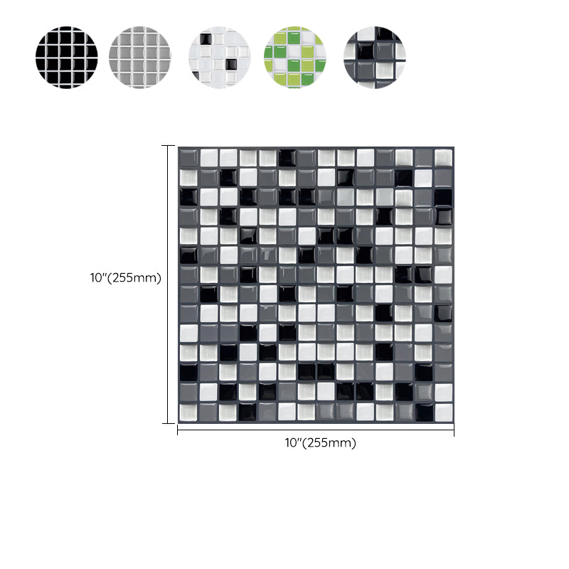 Square Peel & Stick Mosaic Tile Plastic Grid Peel & Stick Mosaic Tile Clearhalo 'Flooring 'Home Improvement' 'home_improvement' 'home_improvement_peel_stick_blacksplash' 'Peel & Stick Backsplash Tile' 'peel_stick_blacksplash' 'Walls & Ceilings' Walls and Ceiling' 7100026