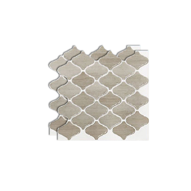 Square Peel & Stick Mosaic Tile Plastic Arabesque Peel and Stick Wall Tile Khaki Clearhalo 'Flooring 'Home Improvement' 'home_improvement' 'home_improvement_peel_stick_blacksplash' 'Peel & Stick Backsplash Tile' 'peel_stick_blacksplash' 'Walls & Ceilings' Walls and Ceiling' 7100037