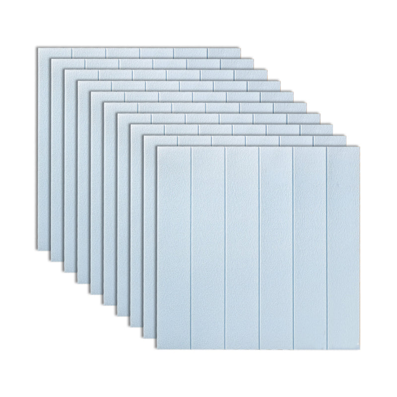 Modern Wall Ceiling PVC Self-Adhesive 3D Embossed Waterproof Wall Access Panel Light Blue Clearhalo 'Flooring 'Home Improvement' 'home_improvement' 'home_improvement_wall_paneling' 'Wall Paneling' 'wall_paneling' 'Walls & Ceilings' Walls and Ceiling' 7100151