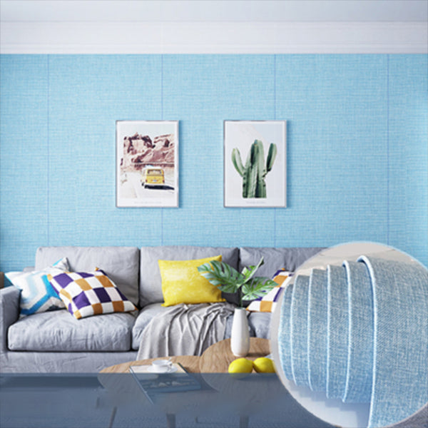 Contemporary Wall Tile Solid Color Peel and Stick Wall Paneling Sky Blue Clearhalo 'Flooring 'Home Improvement' 'home_improvement' 'home_improvement_wall_paneling' 'Wall Paneling' 'wall_paneling' 'Walls & Ceilings' Walls and Ceiling' 7100256