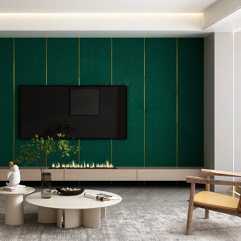 Contemporary Wall Covering Paneling Smooth Wall Interior Upholstered Plank Blackish Green Clearhalo 'Flooring 'Home Improvement' 'home_improvement' 'home_improvement_wall_paneling' 'Wall Paneling' 'wall_paneling' 'Walls & Ceilings' Walls and Ceiling' 7100580