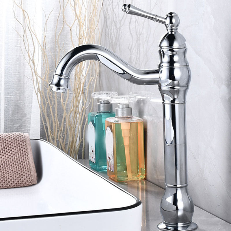 Vintage Bathroom Tube Faucet One Handle Flush Mount Bathtub Faucet Chrome 13" Clearhalo 'Bathroom Remodel & Bathroom Fixtures' 'Bathtub Faucets' 'bathtub_faucets' 'Home Improvement' 'home_improvement' 'home_improvement_bathtub_faucets' 7100891