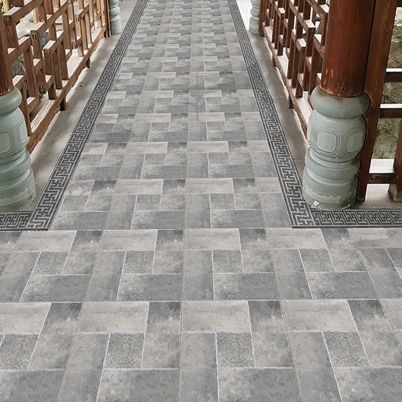 Modern Outdoor Floor Tile Square Straight Edge Vintage Floor Tile Gray-White 44 Pieces Clearhalo 'Floor Tiles & Wall Tiles' 'floor_tiles_wall_tiles' 'Flooring 'Home Improvement' 'home_improvement' 'home_improvement_floor_tiles_wall_tiles' Walls and Ceiling' 7100948
