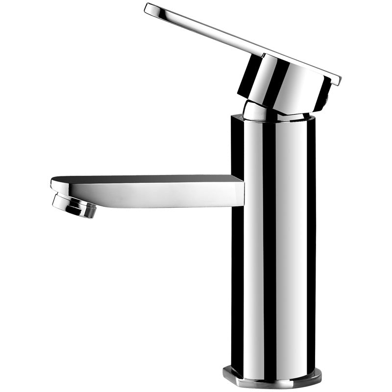 Bathroom Faucet Brass Lever Handle Single Hole Washroom Faucet Clearhalo 'Bathroom Remodel & Bathroom Fixtures' 'Bathroom Sink Faucets' 'Bathroom Sinks & Faucet Components' 'bathroom_sink_faucets' 'Home Improvement' 'home_improvement' 'home_improvement_bathroom_sink_faucets' 7101167