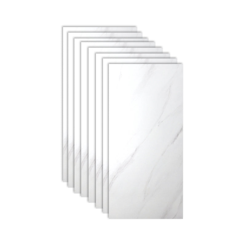 White Rectangular Singular Tile Matte Marble Tile for Home Decor White Clearhalo 'Floor Tiles & Wall Tiles' 'floor_tiles_wall_tiles' 'Flooring 'Home Improvement' 'home_improvement' 'home_improvement_floor_tiles_wall_tiles' Walls and Ceiling' 7101266