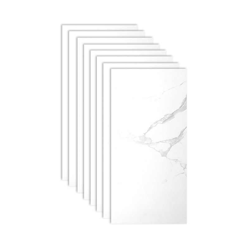 White Rectangular Singular Tile Matte Marble Tile for Home Decor Textured White Clearhalo 'Floor Tiles & Wall Tiles' 'floor_tiles_wall_tiles' 'Flooring 'Home Improvement' 'home_improvement' 'home_improvement_floor_tiles_wall_tiles' Walls and Ceiling' 7101269