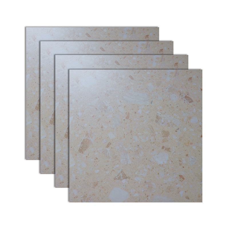 Bathroom Floor Wall Tile Ceramic Square Terrazzo Indoor Tile Beige 31"L x 31"W Clearhalo 'Floor Tiles & Wall Tiles' 'floor_tiles_wall_tiles' 'Flooring 'Home Improvement' 'home_improvement' 'home_improvement_floor_tiles_wall_tiles' Walls and Ceiling' 7101731