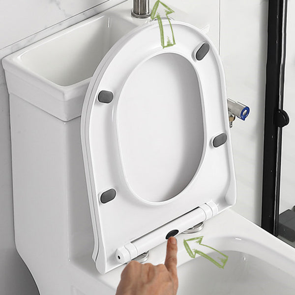 Contemporary Siphon Jet Flush Toilet Floor Mount One-Piece Toilet Urine Toilet Clearhalo 'Bathroom Remodel & Bathroom Fixtures' 'Home Improvement' 'home_improvement' 'home_improvement_toilets' 'Toilets & Bidets' 'Toilets' 7105473