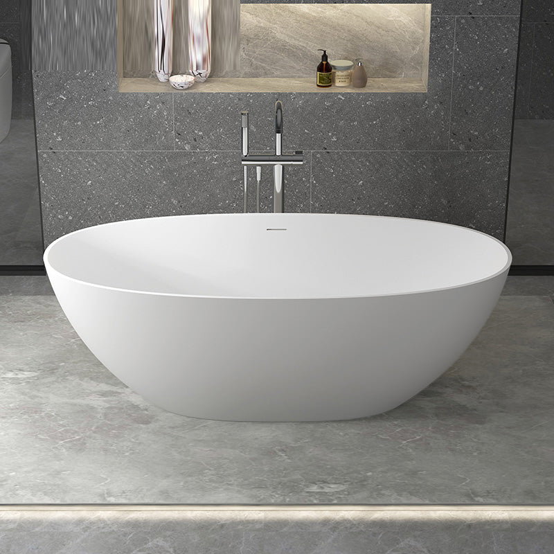 Stone Soaking Bathtub Antique Finish Flat Bottom Back to Wall Bath Tub White Medium (0.25"-0.75") Clearhalo 'Bathroom Remodel & Bathroom Fixtures' 'Bathtubs' 'Home Improvement' 'home_improvement' 'home_improvement_bathtubs' 'Showers & Bathtubs' 7106973