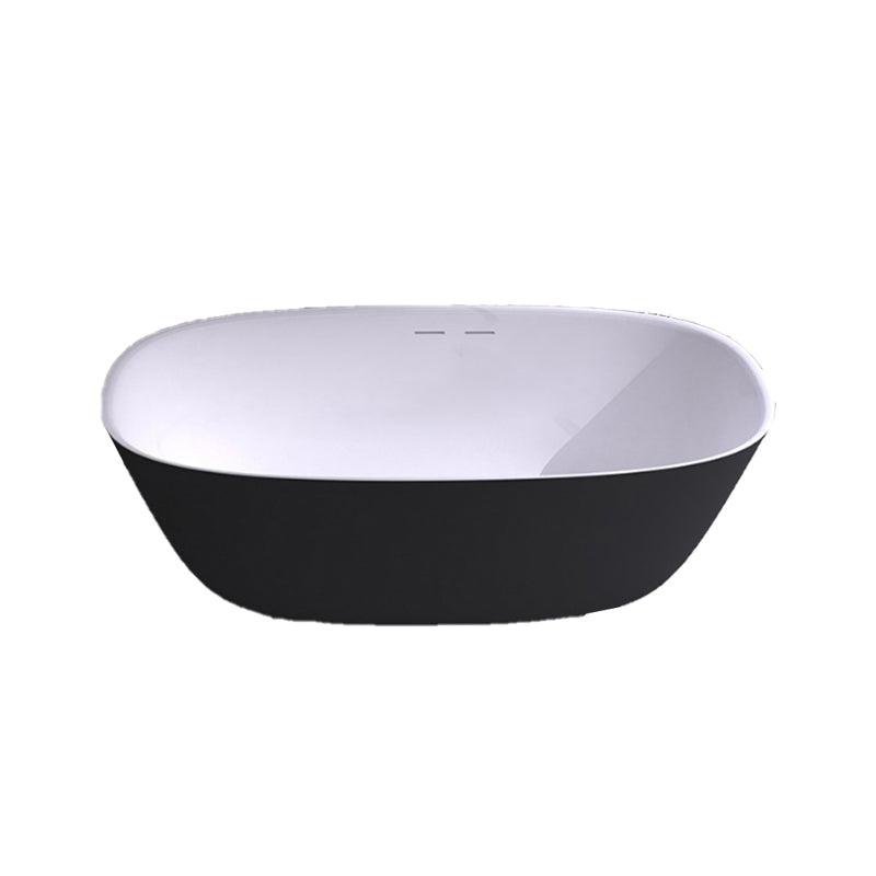 Modern Stone Oval Bathtub Freestanding Soaking Bath Tub , 22.05-inch Tall Clearhalo 'Bathroom Remodel & Bathroom Fixtures' 'Bathtubs' 'Home Improvement' 'home_improvement' 'home_improvement_bathtubs' 'Showers & Bathtubs' 7107085