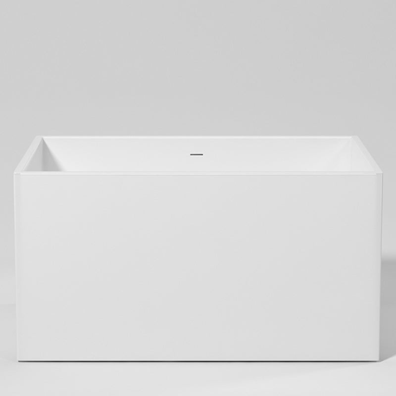 Stone Rectangular Bathtub Modern Soaking Bathtub for Bathroom , 27.56-inch Wide Matte White Clearhalo 'Bathroom Remodel & Bathroom Fixtures' 'Bathtubs' 'Home Improvement' 'home_improvement' 'home_improvement_bathtubs' 'Showers & Bathtubs' 7107096