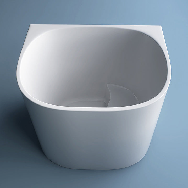 Corner Acrylic Soaking Bathtub Antique Finish Back to Wall Bath Tub With Seat Tub Clearhalo 'Bathroom Remodel & Bathroom Fixtures' 'Bathtubs' 'Home Improvement' 'home_improvement' 'home_improvement_bathtubs' 'Showers & Bathtubs' 7107163