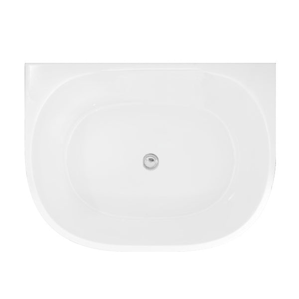 Corner Acrylic Soaking Bathtub Antique Finish Back to Wall Bath Tub Without Seat Tub Clearhalo 'Bathroom Remodel & Bathroom Fixtures' 'Bathtubs' 'Home Improvement' 'home_improvement' 'home_improvement_bathtubs' 'Showers & Bathtubs' 7107165