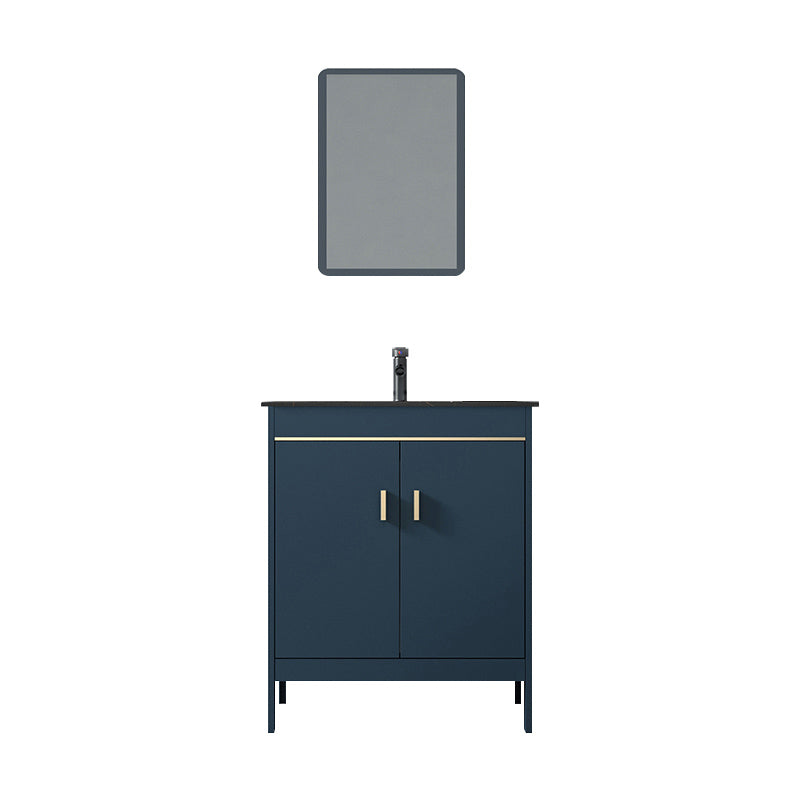 Bathroom Sink Vanity Rectangular Doors Drawers Faucet Vanity Sink with Mirror Vanity & Faucet & Mirrors Clearhalo 'Bathroom Remodel & Bathroom Fixtures' 'Bathroom Vanities' 'bathroom_vanities' 'Home Improvement' 'home_improvement' 'home_improvement_bathroom_vanities' 7110024