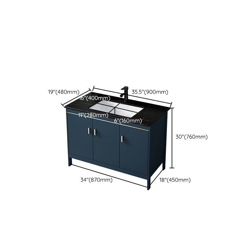 Bathroom Sink Vanity Rectangular Doors Drawers Faucet Vanity Sink with Mirror Clearhalo 'Bathroom Remodel & Bathroom Fixtures' 'Bathroom Vanities' 'bathroom_vanities' 'Home Improvement' 'home_improvement' 'home_improvement_bathroom_vanities' 7110050