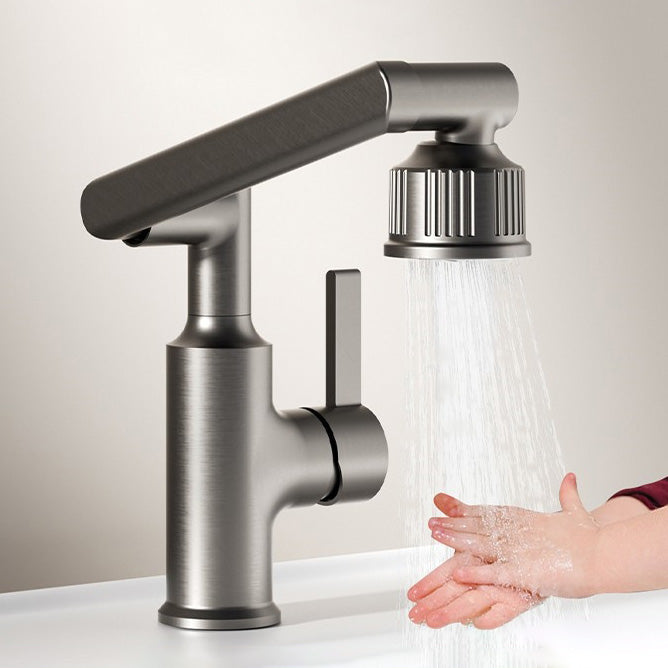 Cross Handles Vessel Sink Faucet Swivel Spout Sink Bathroom Faucet Clearhalo 'Bathroom Remodel & Bathroom Fixtures' 'Bathroom Sink Faucets' 'Bathroom Sinks & Faucet Components' 'bathroom_sink_faucets' 'Home Improvement' 'home_improvement' 'home_improvement_bathroom_sink_faucets' 7110824