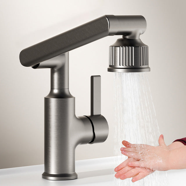 Cross Handles Vessel Sink Faucet Swivel Spout Sink Bathroom Faucet Clearhalo 'Bathroom Remodel & Bathroom Fixtures' 'Bathroom Sink Faucets' 'Bathroom Sinks & Faucet Components' 'bathroom_sink_faucets' 'Home Improvement' 'home_improvement' 'home_improvement_bathroom_sink_faucets' 7110830