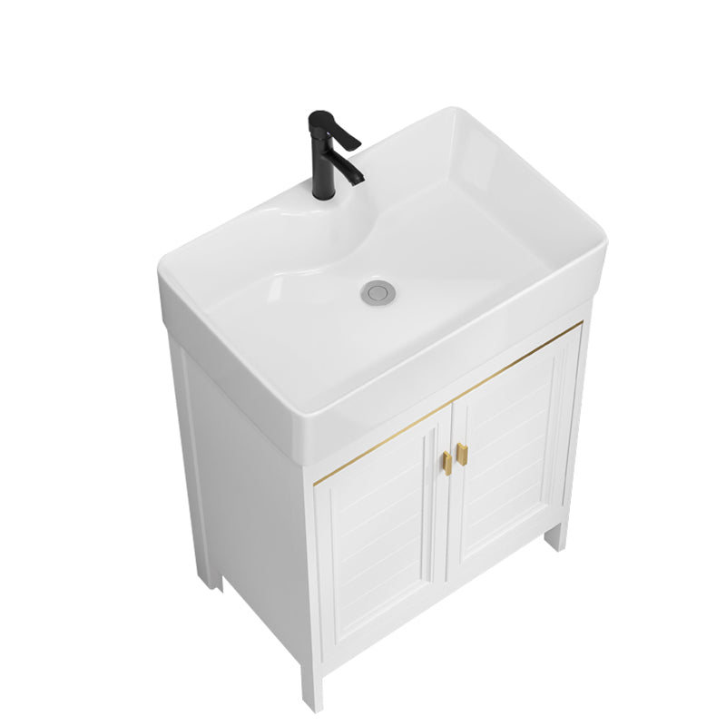 Freestanding Bathroom Vanity Metal Bathroom Sink Vanity with Sink Included Clearhalo 'Bathroom Remodel & Bathroom Fixtures' 'Bathroom Vanities' 'bathroom_vanities' 'Home Improvement' 'home_improvement' 'home_improvement_bathroom_vanities' 7112030