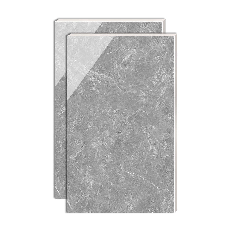 Slip Resistant Floor Tile Straight Edge Polished Marbling Singular Tile Dark Gray Clearhalo 'Floor Tiles & Wall Tiles' 'floor_tiles_wall_tiles' 'Flooring 'Home Improvement' 'home_improvement' 'home_improvement_floor_tiles_wall_tiles' Walls and Ceiling' 7112094