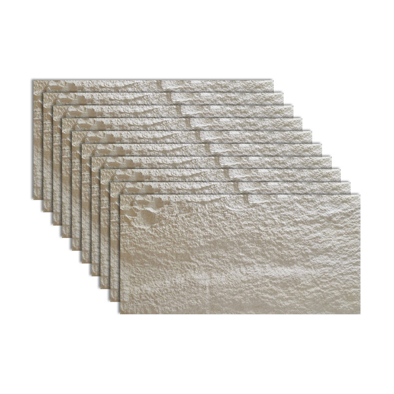 Stacked Stone Tile Fire Resistant Rectangle Singular Wall Tile Off-White Clearhalo 'Floor Tiles & Wall Tiles' 'floor_tiles_wall_tiles' 'Flooring 'Home Improvement' 'home_improvement' 'home_improvement_floor_tiles_wall_tiles' Walls and Ceiling' 7112118
