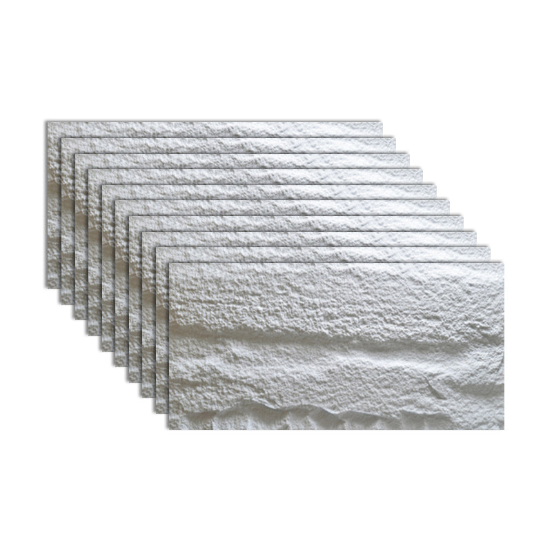Stacked Stone Tile Fire Resistant Rectangle Singular Wall Tile White Clearhalo 'Floor Tiles & Wall Tiles' 'floor_tiles_wall_tiles' 'Flooring 'Home Improvement' 'home_improvement' 'home_improvement_floor_tiles_wall_tiles' Walls and Ceiling' 7112120