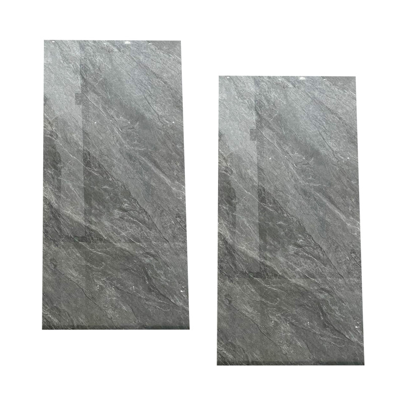 Rectangle Floor Tile Straight Edge Polished Water Resistant Singular Tile Grey Clearhalo 'Floor Tiles & Wall Tiles' 'floor_tiles_wall_tiles' 'Flooring 'Home Improvement' 'home_improvement' 'home_improvement_floor_tiles_wall_tiles' Walls and Ceiling' 7112167