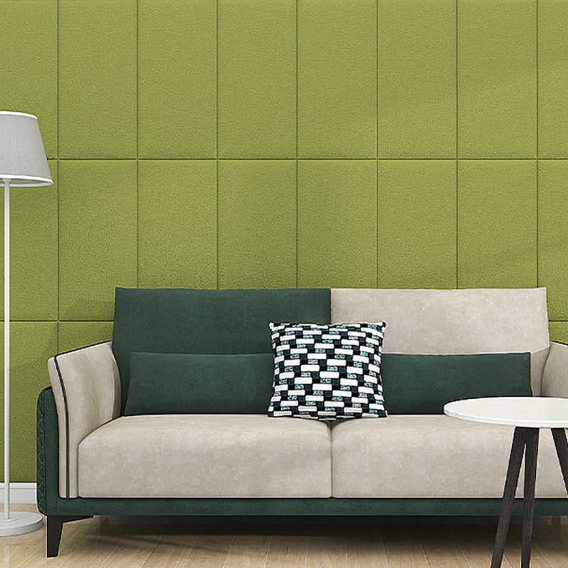 Modern Plain Wall Paneling Peel and Press Soundproof Backsplash Panels Green 10-Piece Set Clearhalo 'Flooring 'Home Improvement' 'home_improvement' 'home_improvement_wall_paneling' 'Wall Paneling' 'wall_paneling' 'Walls & Ceilings' Walls and Ceiling' 7112383