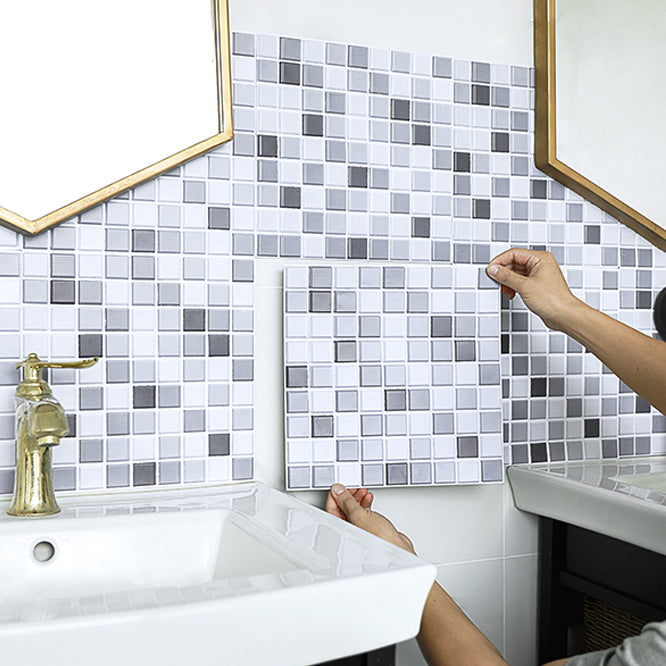 PVC Peel & Stick Mosaic Tile Square Shape Mosaic Tile Wallpaper Clearhalo 'Flooring 'Home Improvement' 'home_improvement' 'home_improvement_peel_stick_blacksplash' 'Peel & Stick Backsplash Tile' 'peel_stick_blacksplash' 'Walls & Ceilings' Walls and Ceiling' 7112601