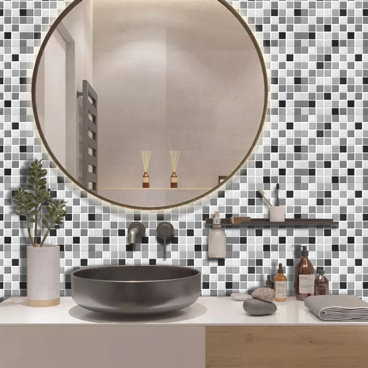 PVC Peel & Stick Mosaic Tile Square Shape Mosaic Tile Wallpaper Clearhalo 'Flooring 'Home Improvement' 'home_improvement' 'home_improvement_peel_stick_blacksplash' 'Peel & Stick Backsplash Tile' 'peel_stick_blacksplash' 'Walls & Ceilings' Walls and Ceiling' 7112608