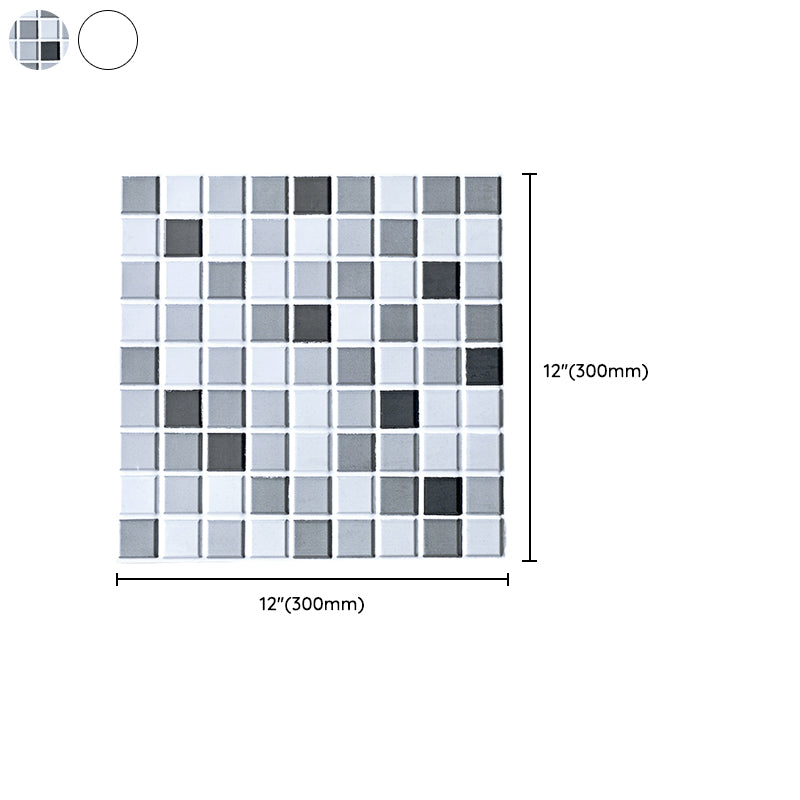 PVC Peel & Stick Mosaic Tile Square Shape Mosaic Tile Wallpaper Clearhalo 'Flooring 'Home Improvement' 'home_improvement' 'home_improvement_peel_stick_blacksplash' 'Peel & Stick Backsplash Tile' 'peel_stick_blacksplash' 'Walls & Ceilings' Walls and Ceiling' 7112609