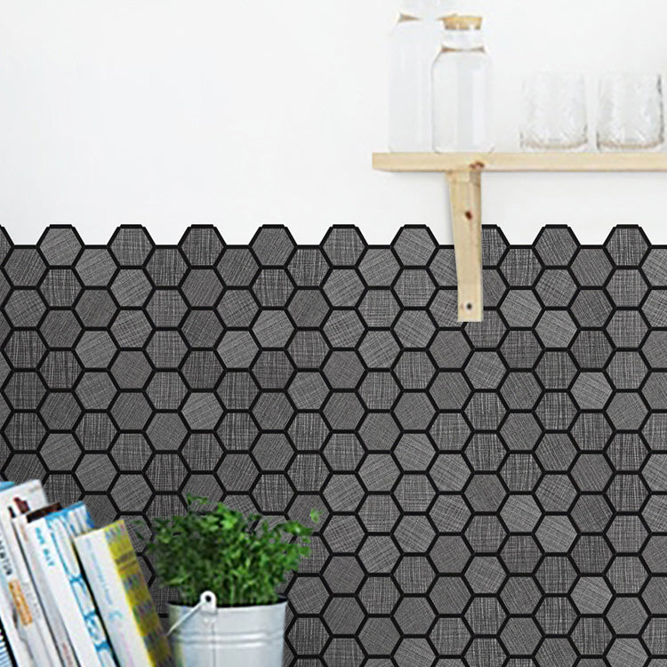 Mosaic Tile Wallpaper Hexagonal Shape Peel and Stick Backsplash Clearhalo 'Flooring 'Home Improvement' 'home_improvement' 'home_improvement_peel_stick_blacksplash' 'Peel & Stick Backsplash Tile' 'peel_stick_blacksplash' 'Walls & Ceilings' Walls and Ceiling' 7112675