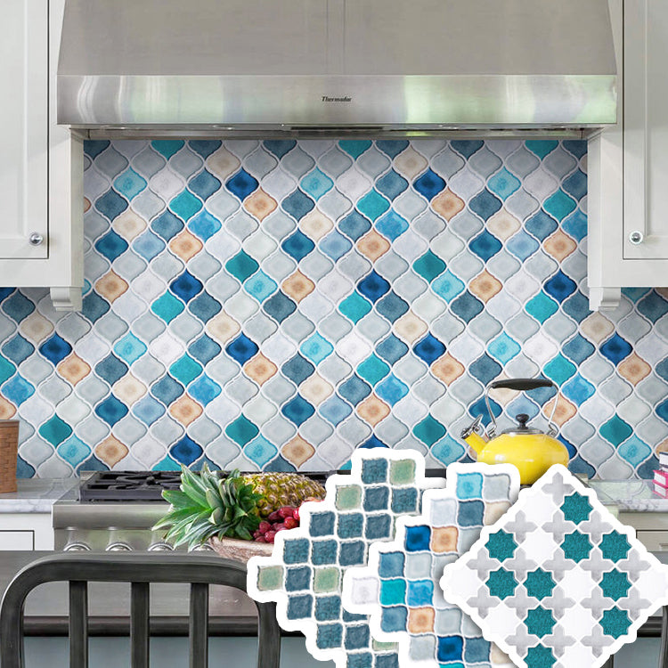 Plastic Peel & Stick Mosaic Tile Waterproof Mosaic Tile Wallpaper Clearhalo 'Flooring 'Home Improvement' 'home_improvement' 'home_improvement_peel_stick_blacksplash' 'Peel & Stick Backsplash Tile' 'peel_stick_blacksplash' 'Walls & Ceilings' Walls and Ceiling' 7112684