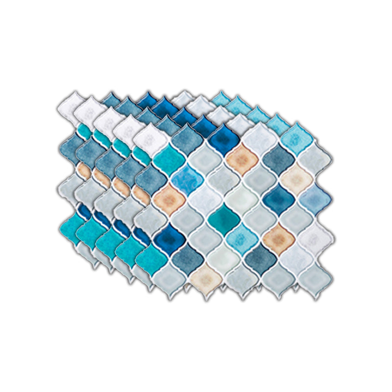 Plastic Peel & Stick Mosaic Tile Waterproof Mosaic Tile Wallpaper Aqua Clearhalo 'Flooring 'Home Improvement' 'home_improvement' 'home_improvement_peel_stick_blacksplash' 'Peel & Stick Backsplash Tile' 'peel_stick_blacksplash' 'Walls & Ceilings' Walls and Ceiling' 7112685