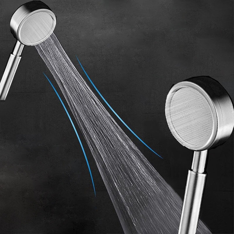 Modern Shower Head Stainless Steel Round Metal Handheld Shower Head Clearhalo 'Bathroom Remodel & Bathroom Fixtures' 'Home Improvement' 'home_improvement' 'home_improvement_shower_heads' 'Shower Heads' 'shower_heads' 'Showers & Bathtubs Plumbing' 'Showers & Bathtubs' 7112722