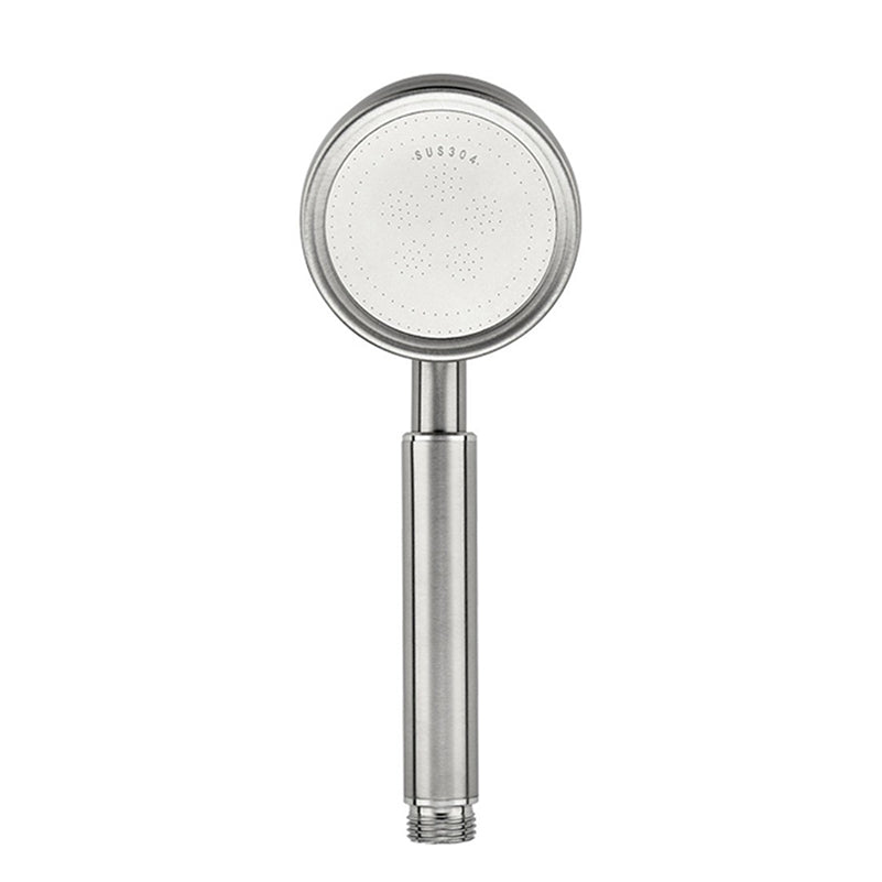 Modern Shower Head Stainless Steel Round Metal Handheld Shower Head Clearhalo 'Bathroom Remodel & Bathroom Fixtures' 'Home Improvement' 'home_improvement' 'home_improvement_shower_heads' 'Shower Heads' 'shower_heads' 'Showers & Bathtubs Plumbing' 'Showers & Bathtubs' 7112728