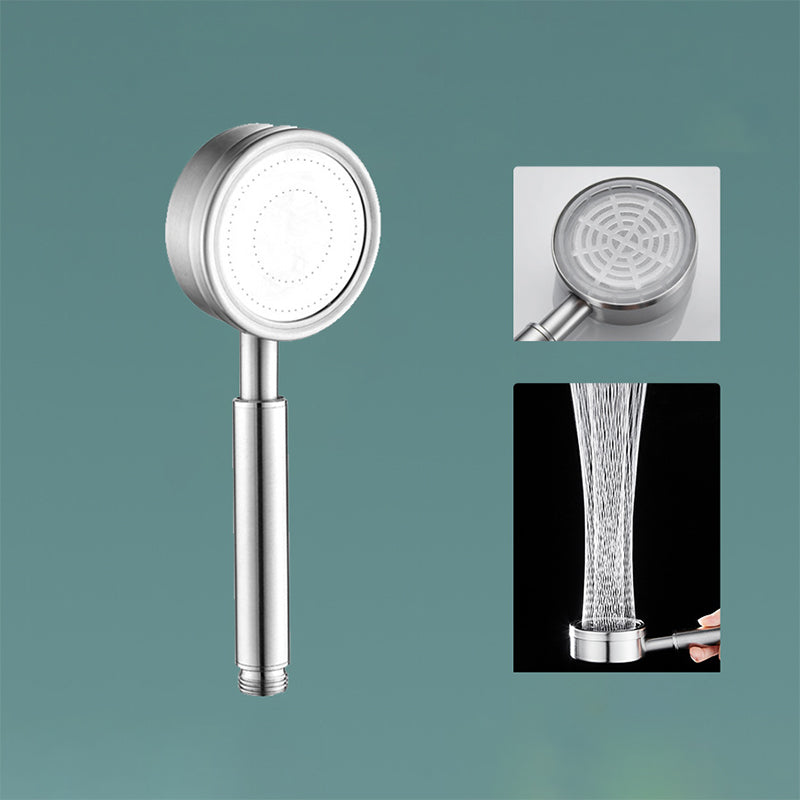 Modern Shower Head Stainless Steel Round Metal Handheld Shower Head Stainless Steel Unavailiable Hand Shower Clearhalo 'Bathroom Remodel & Bathroom Fixtures' 'Home Improvement' 'home_improvement' 'home_improvement_shower_heads' 'Shower Heads' 'shower_heads' 'Showers & Bathtubs Plumbing' 'Showers & Bathtubs' 7112732