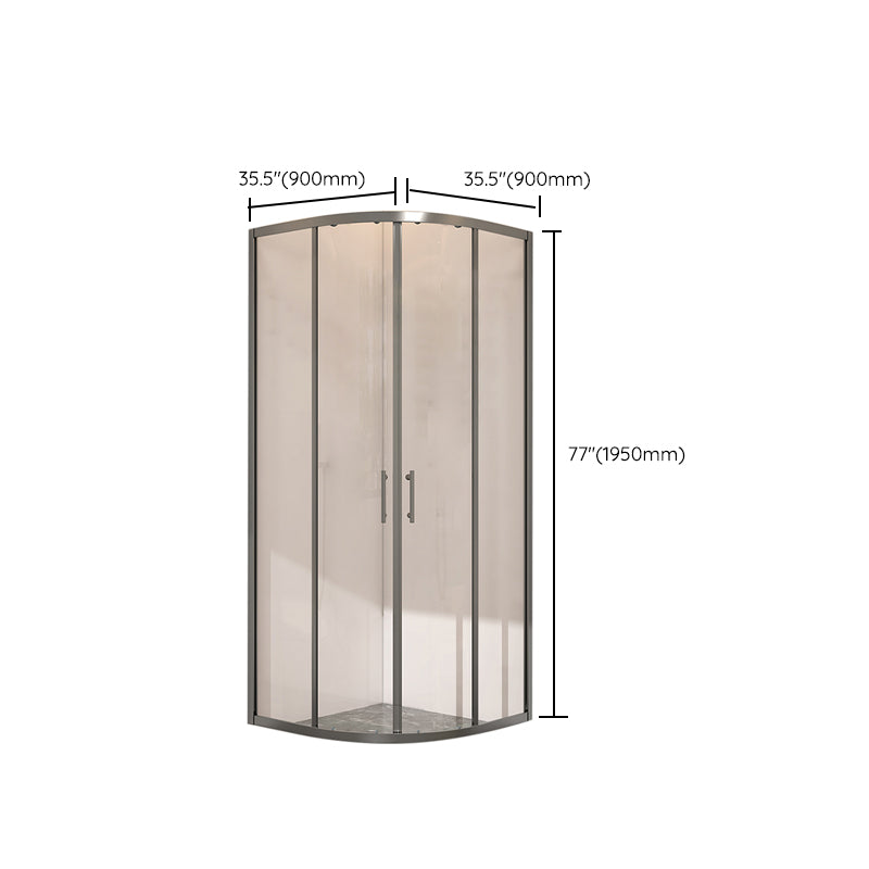 Round Shower Stall Clear Tempered Glass Shower Stall with Fixed Panel Clearhalo 'Bathroom Remodel & Bathroom Fixtures' 'Home Improvement' 'home_improvement' 'home_improvement_shower_stalls_enclosures' 'Shower Stalls & Enclosures' 'shower_stalls_enclosures' 'Showers & Bathtubs' 7114691