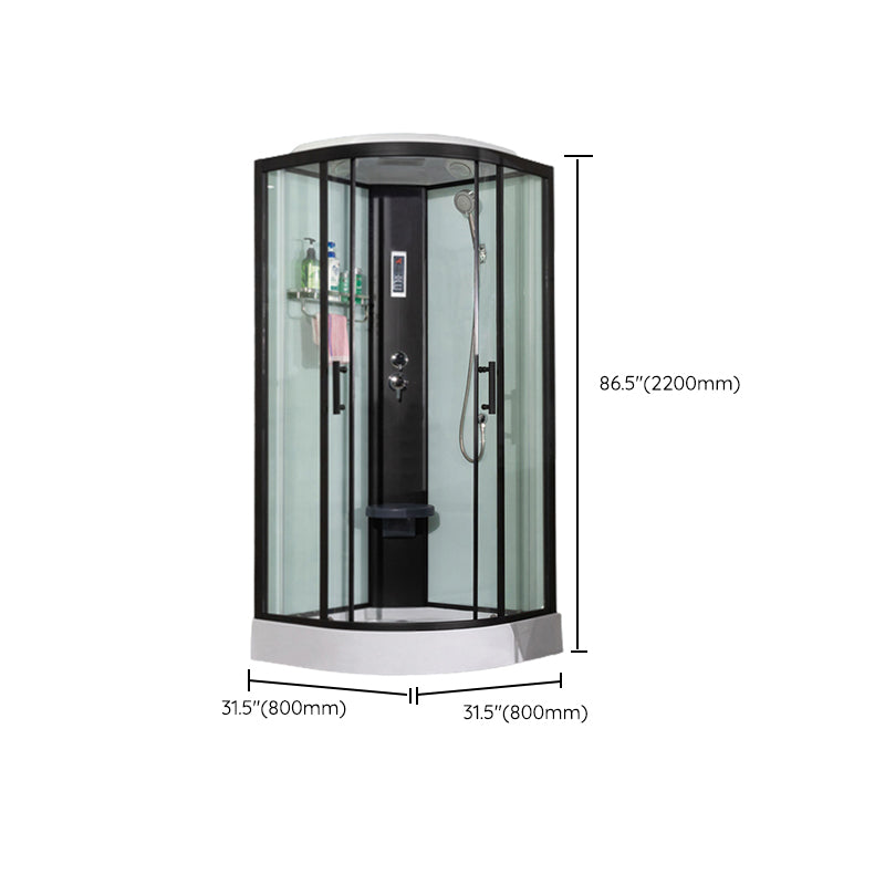 Tempered Easy Clean Glass Glass Tub & Shower Kit Double Sliding Shower Stall Clearhalo 'Bathroom Remodel & Bathroom Fixtures' 'Home Improvement' 'home_improvement' 'home_improvement_shower_stalls_enclosures' 'Shower Stalls & Enclosures' 'shower_stalls_enclosures' 'Showers & Bathtubs' 7114816