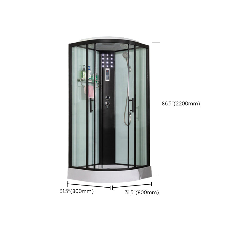 Tempered Easy Clean Glass Glass Tub & Shower Kit Double Sliding Shower Stall Clearhalo 'Bathroom Remodel & Bathroom Fixtures' 'Home Improvement' 'home_improvement' 'home_improvement_shower_stalls_enclosures' 'Shower Stalls & Enclosures' 'shower_stalls_enclosures' 'Showers & Bathtubs' 7114817